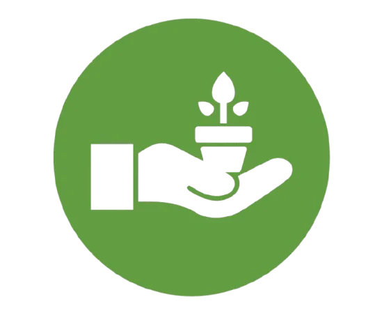Environmental benefits icon representing eco-friendly and sustainable practices