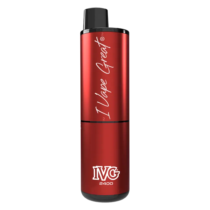 IVG 2400 Disposable Vape Kit in Cherry Edition – multi-flavor disposable vape offering up to 2400 puffs with a bold and smooth nicotine delivery.