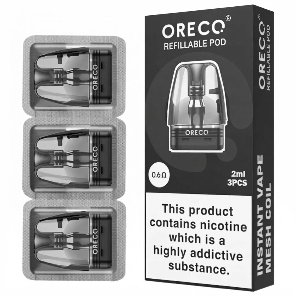 Oreco Replacement Pods | 2ml Vape Pods Pack of 3