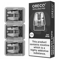 Oreco Replacement Pods | 2ml Vape Pods Pack of 3