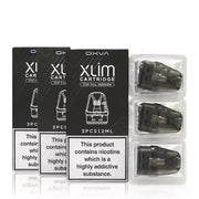 Pack of 3 OXVA Xlim Pro pods 0.8Ω, designed for the OXVA Xlim SQ Pro Pod Kit 30W 1200mAh, featuring 2ml e-liquid capacity, side-fill system, and optimized resistance for rich flavor and smooth vapor production
