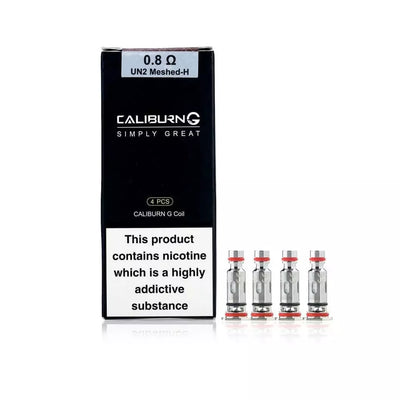 4x Caliburn G 0.80ohm Coils Uwell Caliburn GZ2 Pod System 850mAh - 2ml Pod