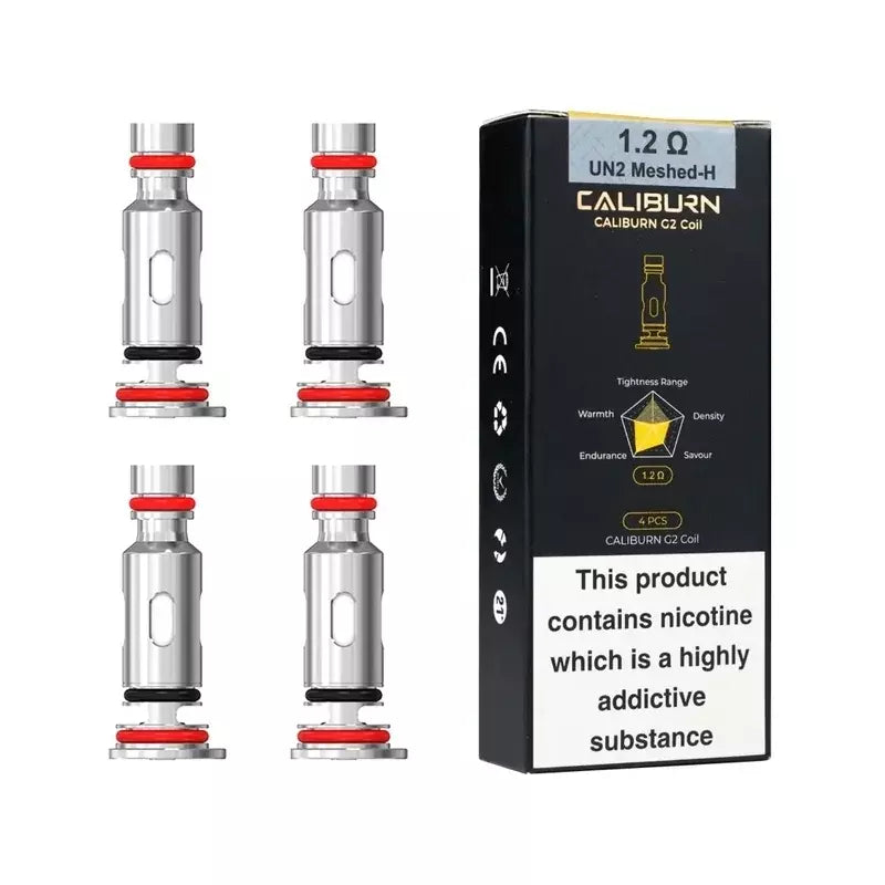 4x Caliburn G 1.20ohm Coils Uwell Caliburn GZ2 Pod System 850mAh - 2ml Pod