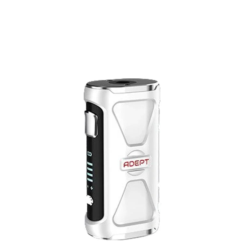 Innokin Adept Zlide Box Mod in White – durable vape mod with adjustable wattage, shockproof and waterproof design.