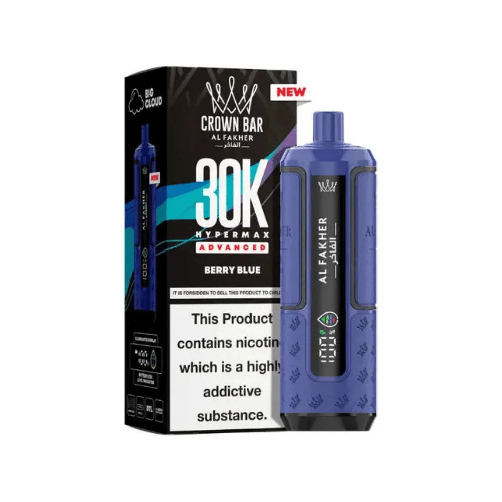 Al Fakher Hypermax 30K Prefilled Pod Kit in Berry Blue flavour – high-capacity vape device offering rich flavour and long-lasting performance