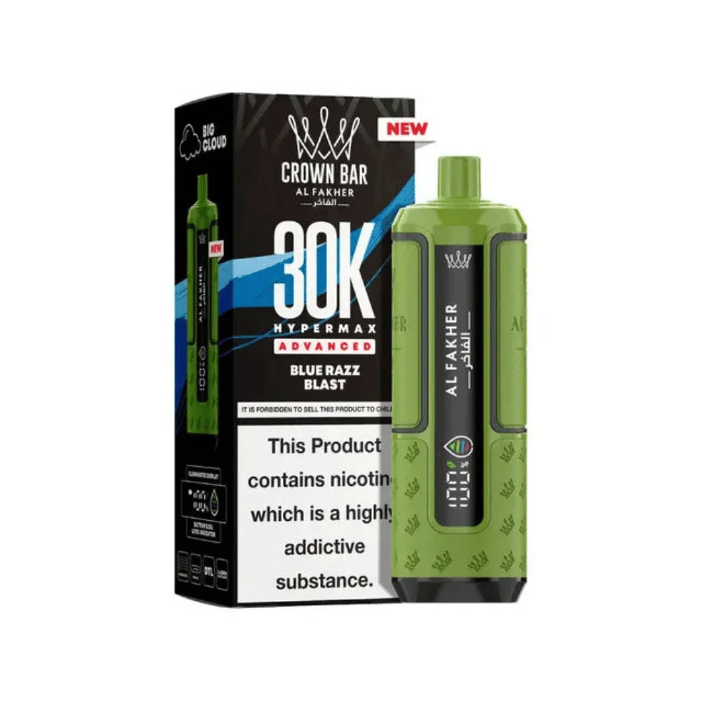 Al Fakher Hypermax 30K Prefilled Pod Kit in Blue Razz Blast flavour – high-capacity vape device offering rich flavour and long-lasting performance