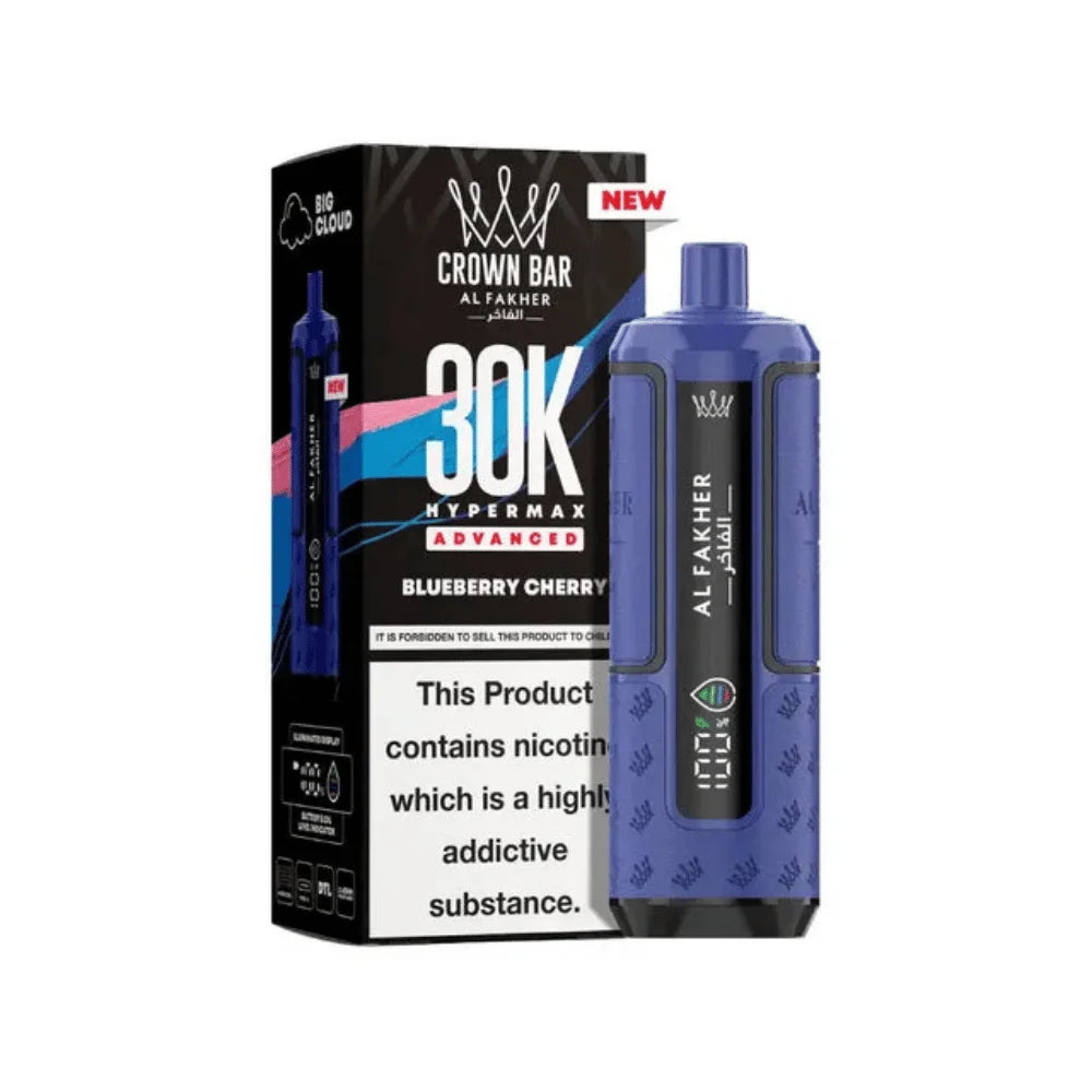 Al Fakher Hypermax 30K Prefilled Pod Kit in Blueberry Cherry flavour – high-capacity vape device offering rich flavour and long-lasting performance