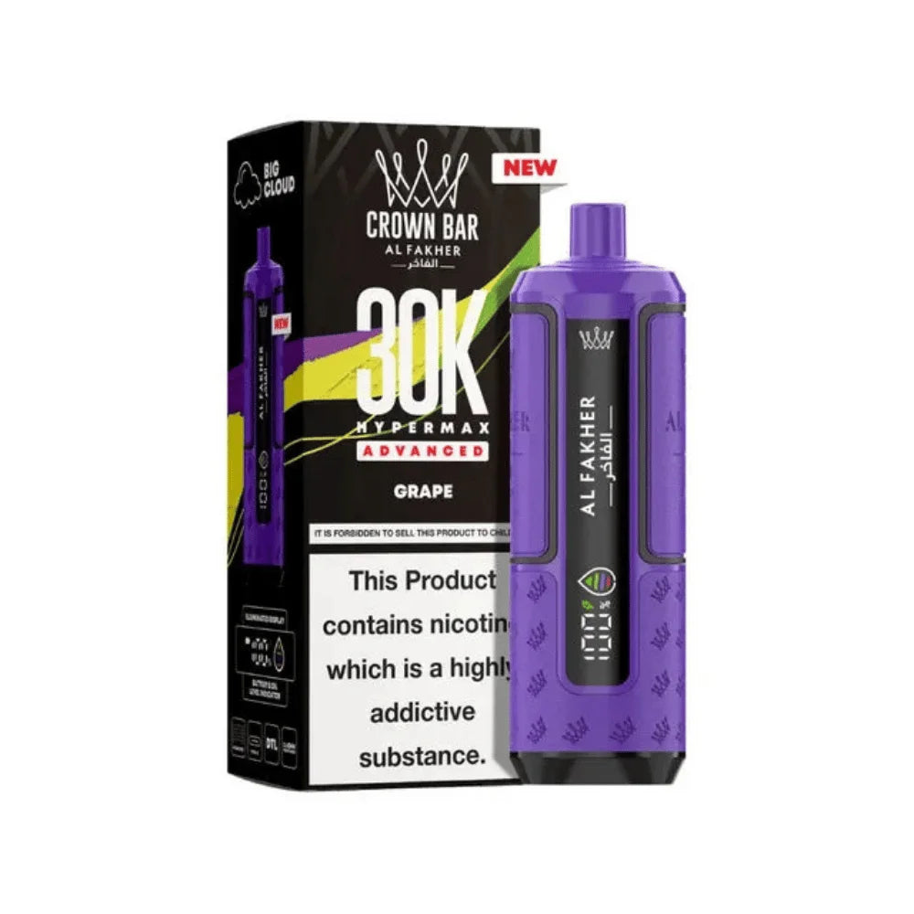 Al Fakher Hypermax 30K Prefilled Pod Kit in Grape flavour – high-capacity vape device offering rich flavour and long-lasting performance