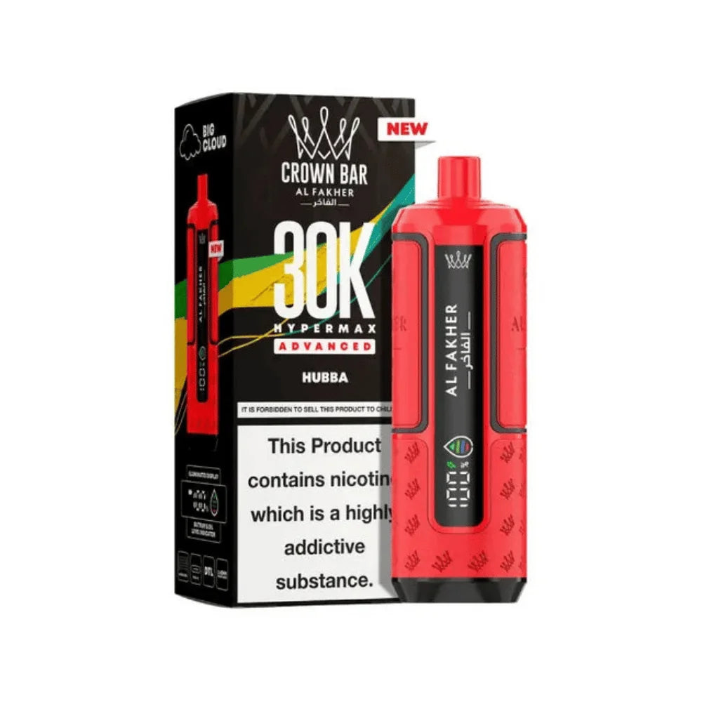 Al Fakher Hypermax 30K Prefilled Pod Kit in Hubba flavour – high-capacity vape device offering rich flavour and long-lasting performance