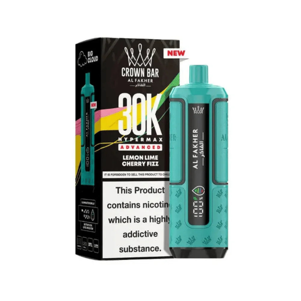 Al Fakher Hypermax 30K Prefilled Pod Kit in Lemon Lime Cherry Fizz flavour – high-capacity vape device offering rich flavour and long-lasting performance