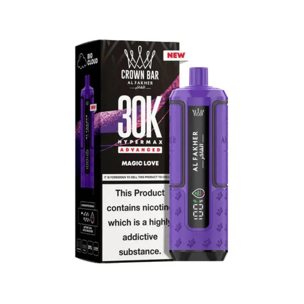 Al Fakher Hypermax 30K Prefilled Pod Kit in Magic Love flavour – high-capacity vape device offering rich flavour and long-lasting performance