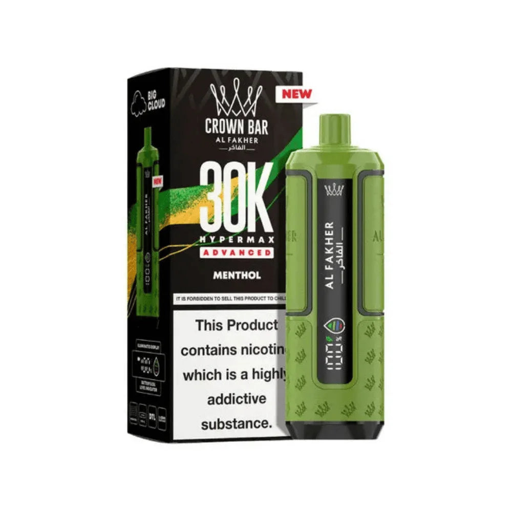 Al Fakher Hypermax 30K Prefilled Pod Kit in Menthol flavour – high-capacity vape device offering rich flavour and long-lasting performance