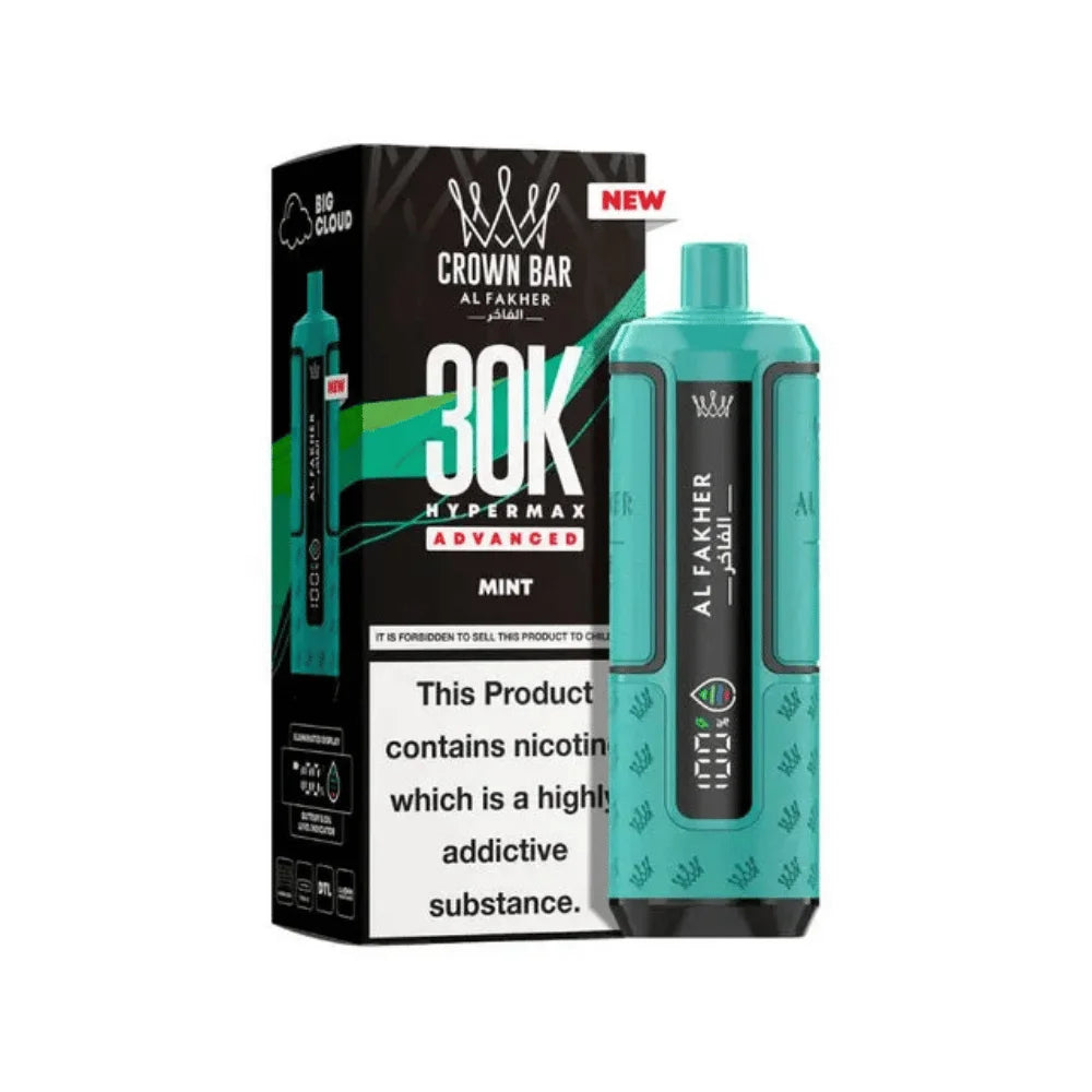 Al Fakher Hypermax 30K Prefilled Pod Kit in Mint flavour – high-capacity vape device offering rich flavour and long-lasting performance