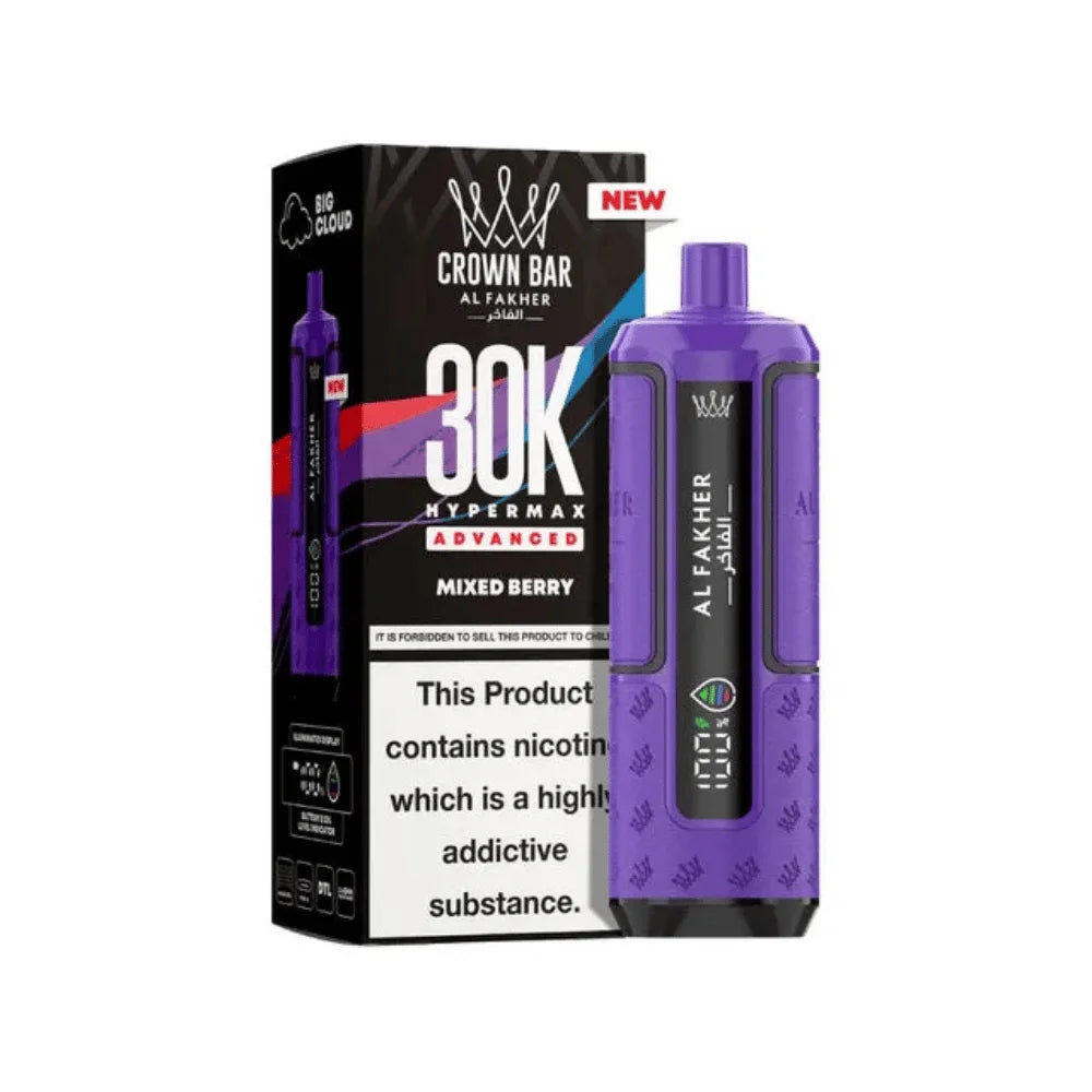 Al Fakher Hypermax 30K Prefilled Pod Kit in Mixed Berry flavour – high-capacity vape device offering rich flavour and long-lasting performance