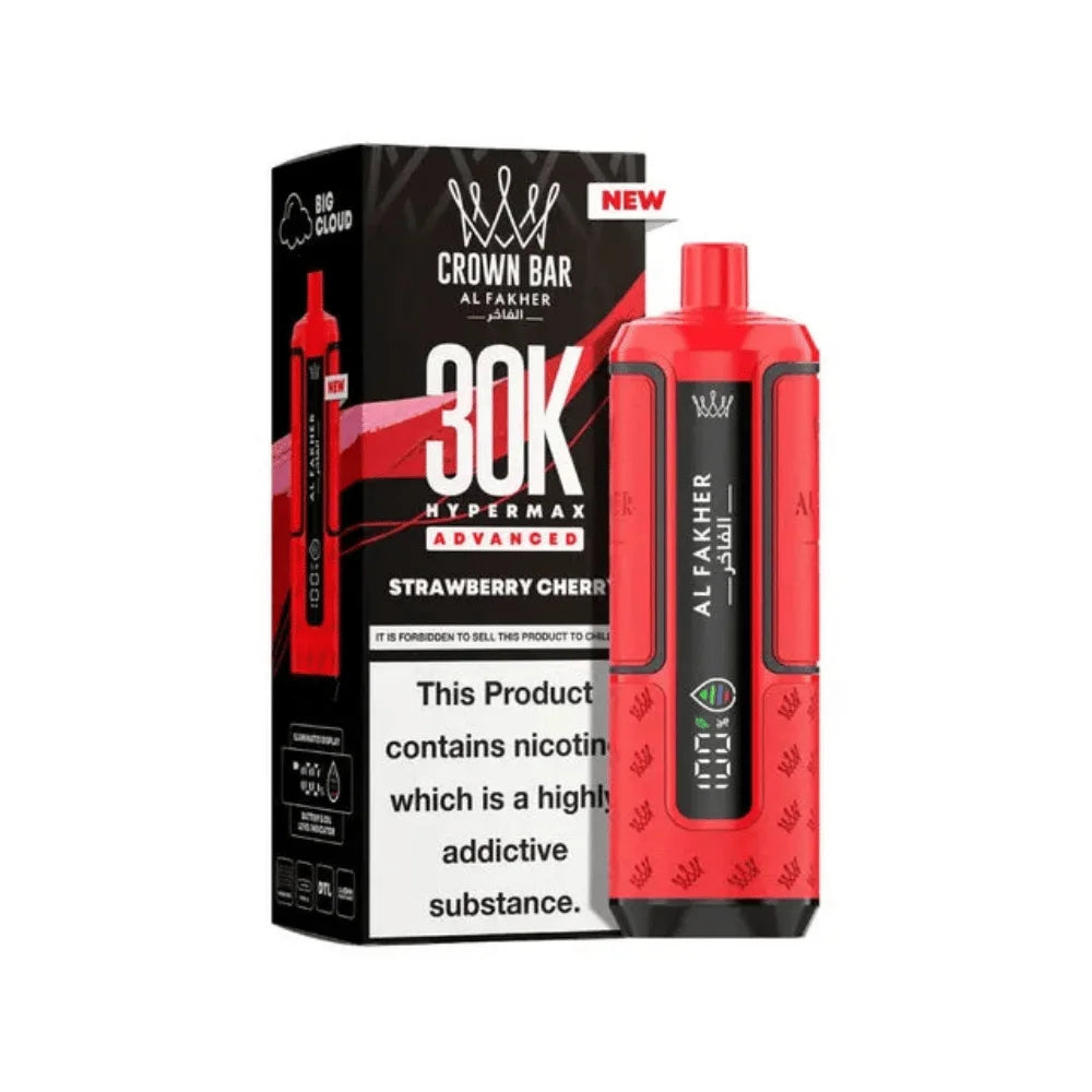 Al Fakher Hypermax 30K Prefilled Pod Kit in Strawberry Cherry flavour – high-capacity vape device offering rich flavour and long-lasting performance