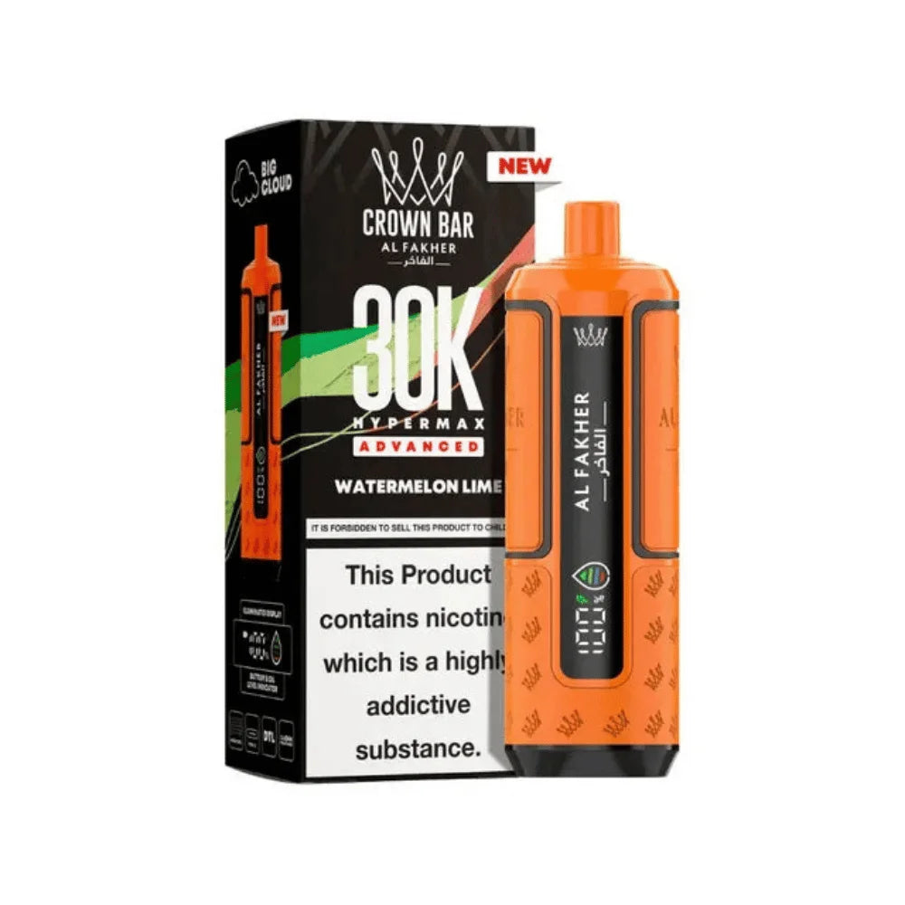 Al Fakher Hypermax 30K Prefilled Pod Kit in Watermelon Lime flavour – high-capacity vape device offering rich flavour and long-lasting performance