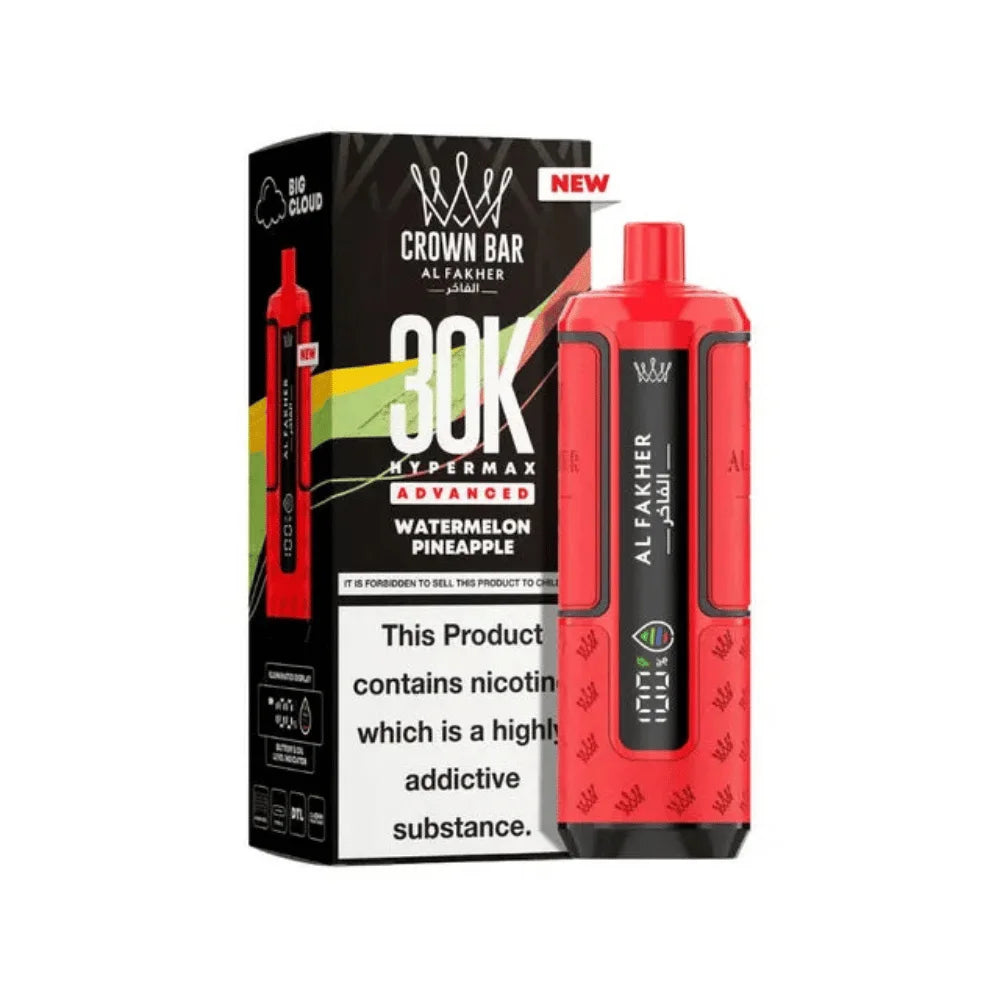 Al Fakher Hypermax 30K Prefilled Pod Kit in Watermelon Pineapple flavour – high-capacity vape device offering rich flavour and long-lasting performance
