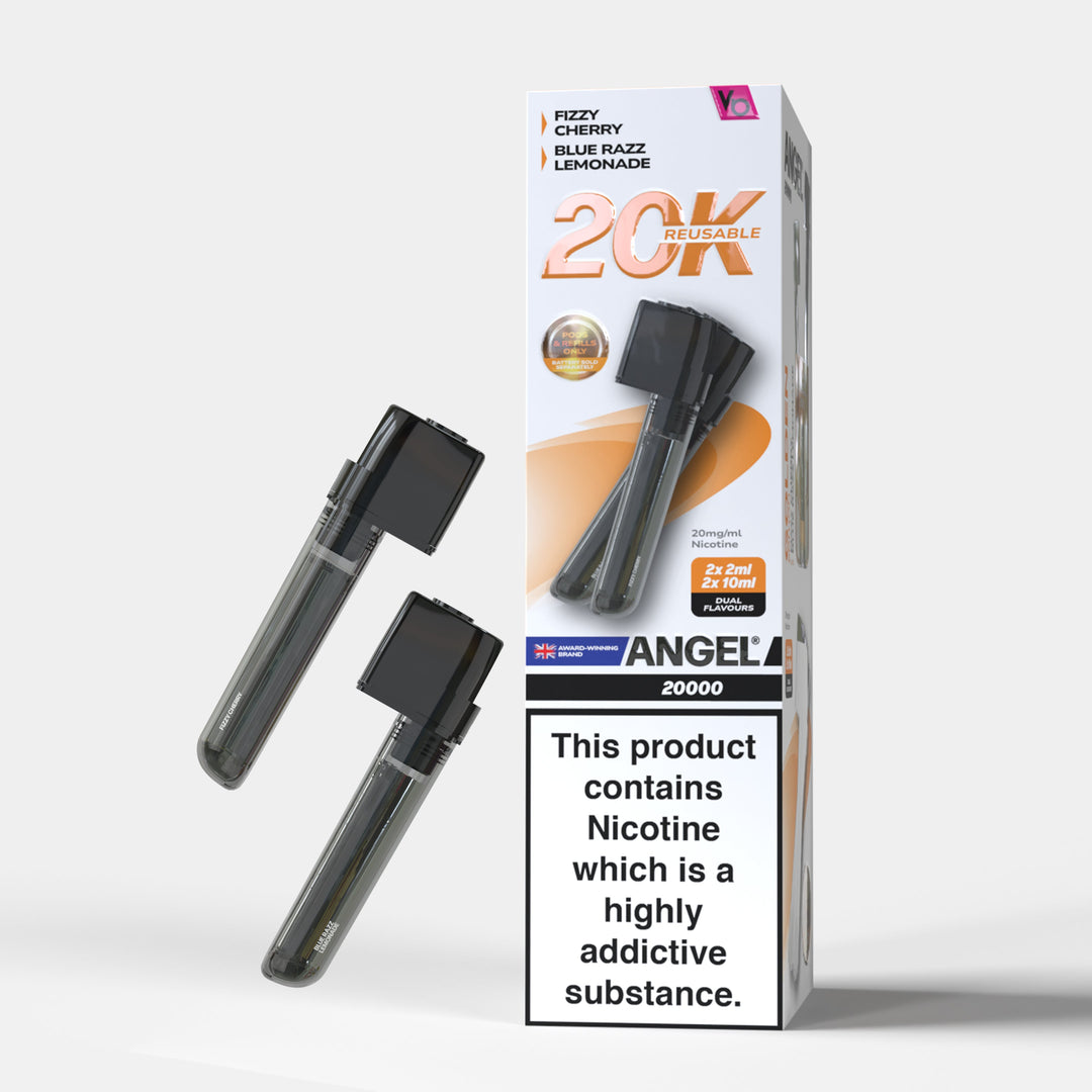 Vape Bars Angel 20K Prefilled Pods – premium Golden Edition vape with up to 20,000 puffs and a sleek, modern design.