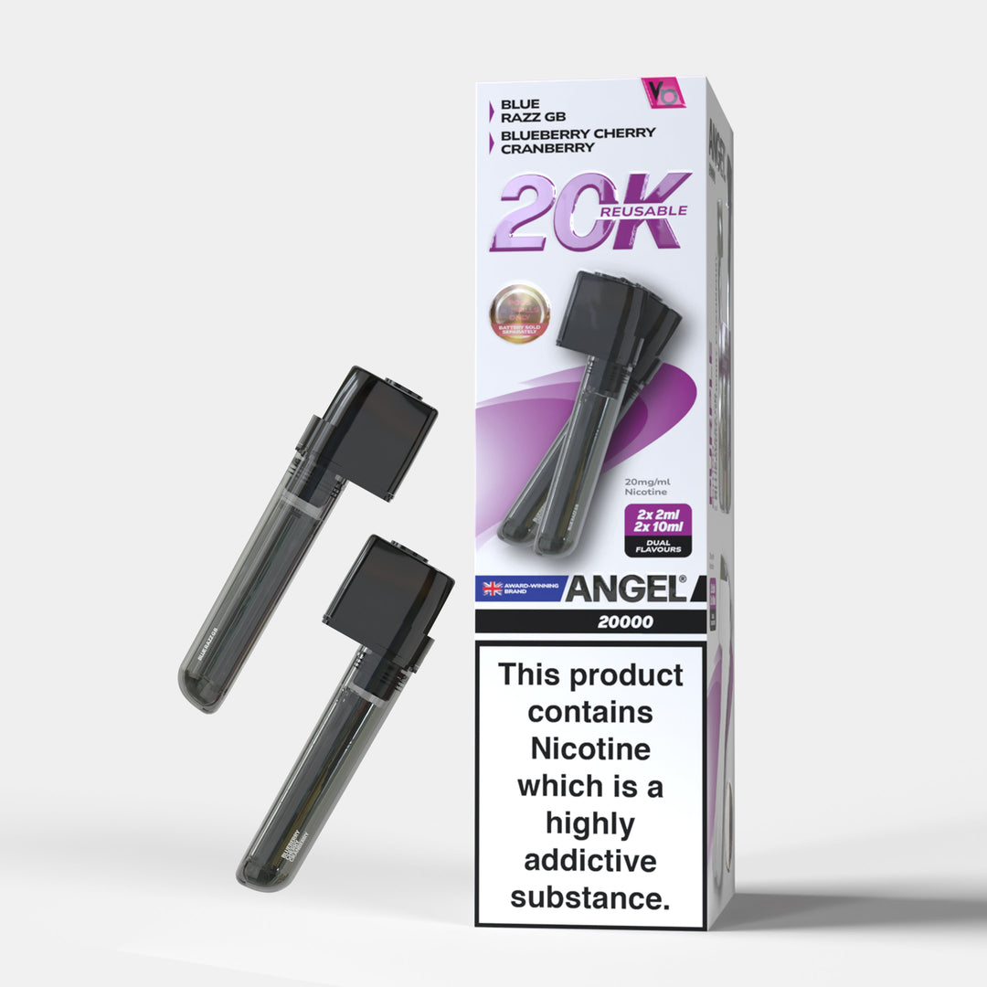 Vape Bars Angel 20K Prefilled Pods – premium Purple Edition vape with up to 20,000 puffs and a sleek, modern design.