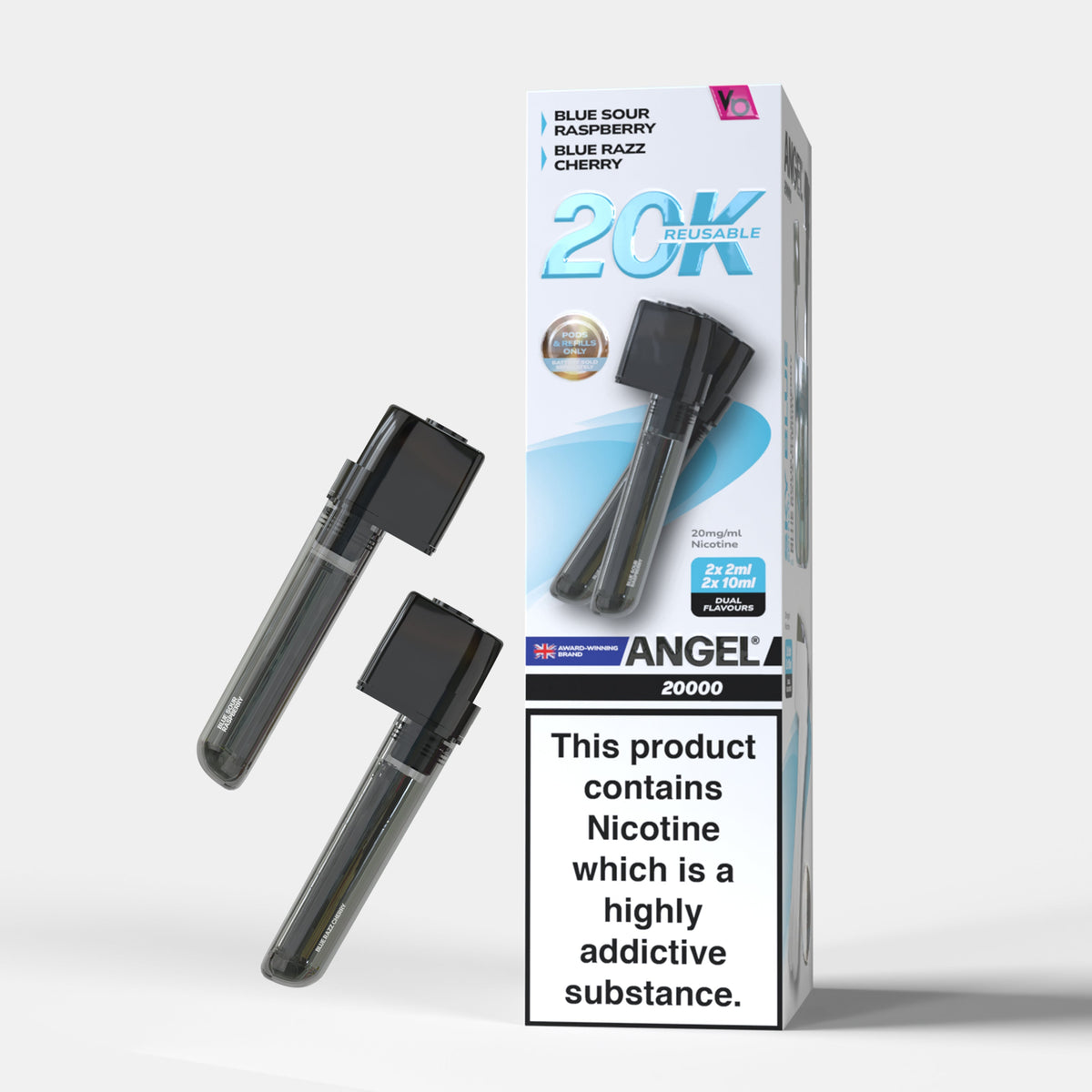 Vape Bars Angel 20K Prefilled Pods – premium Sky Blue Edition vape with up to 20,000 puffs and a sleek, modern design.