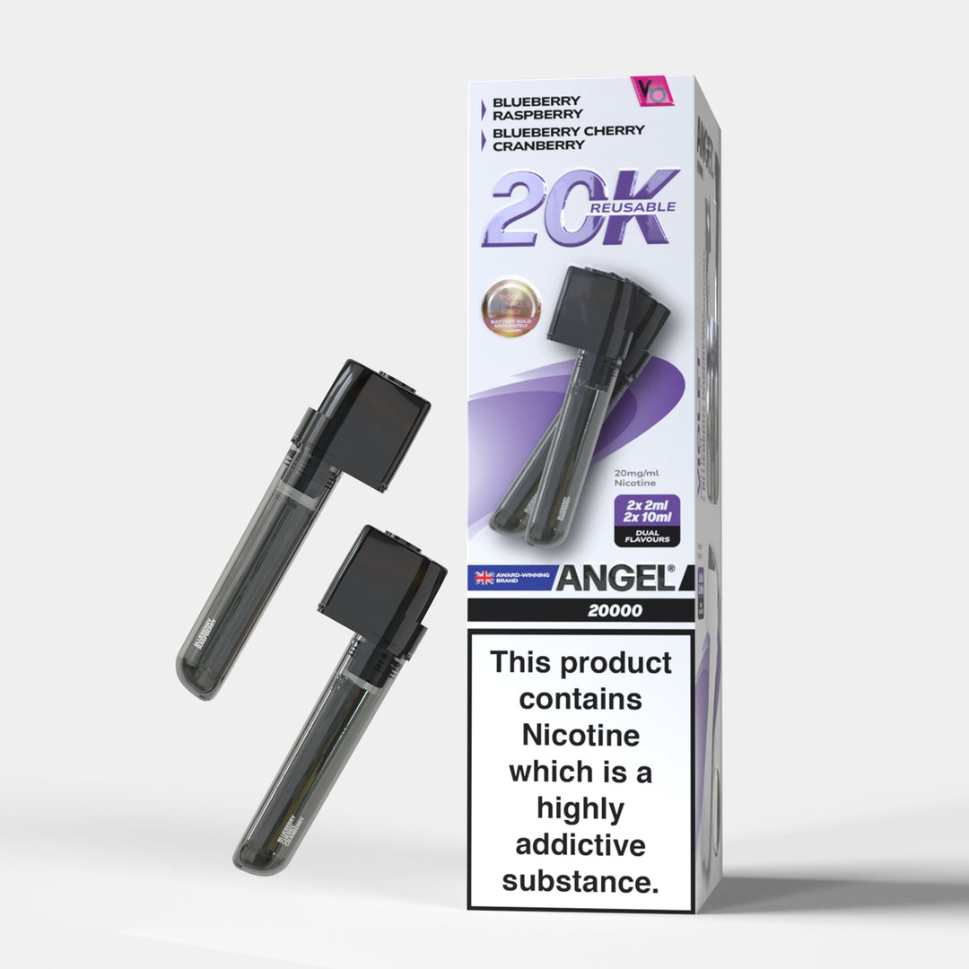 Vape Bars Angel 20K Prefilled Pods – premium Violet Edition vape with up to 20,000 puffs and a sleek, modern design.