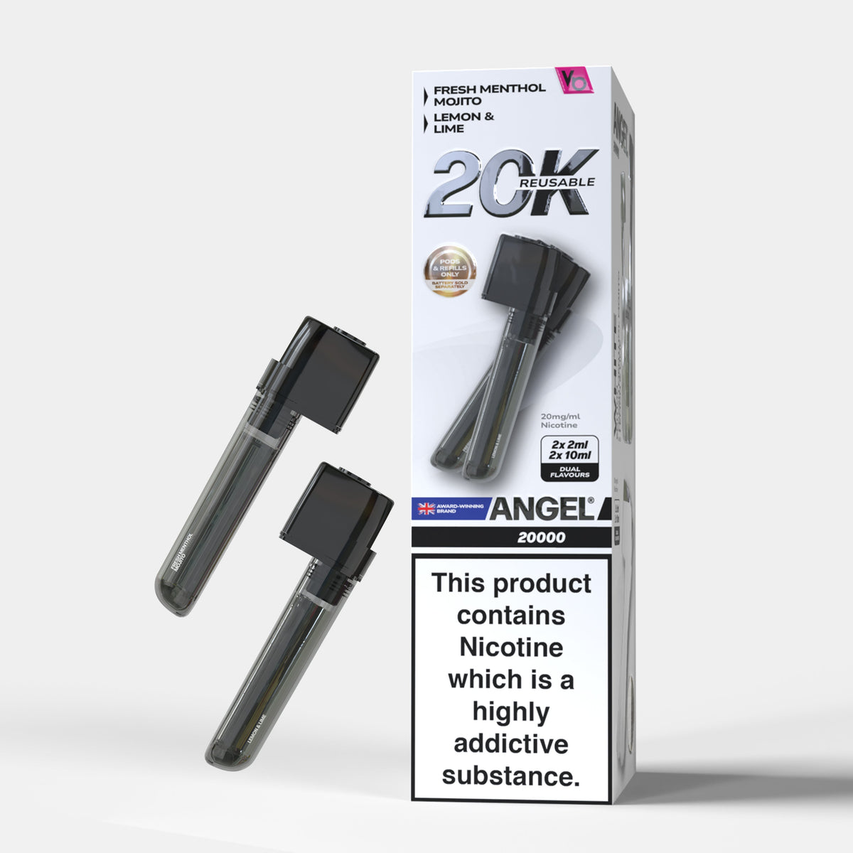 Vape Bars Angel 20K Prefilled Pods – premium WhiteEdition vape with up to 20,000 puffs and a sleek, modern design.