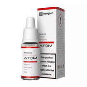 Aniseed Hangsen E-Liquid bottle and packaging, indicating a 70/30 PG/VG ratio and nicotine strengths of 6/12/18mg.