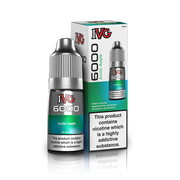 10ml bottle of IVG 6000 Nicotine Salt Vape Juice in Arctic Apple flavor, blending crisp green apple with an icy menthol twist; available in 10mg and 20mg strengths, featuring a smooth nic salt formula perfect for pod kits and mouth-to-lung vaping.