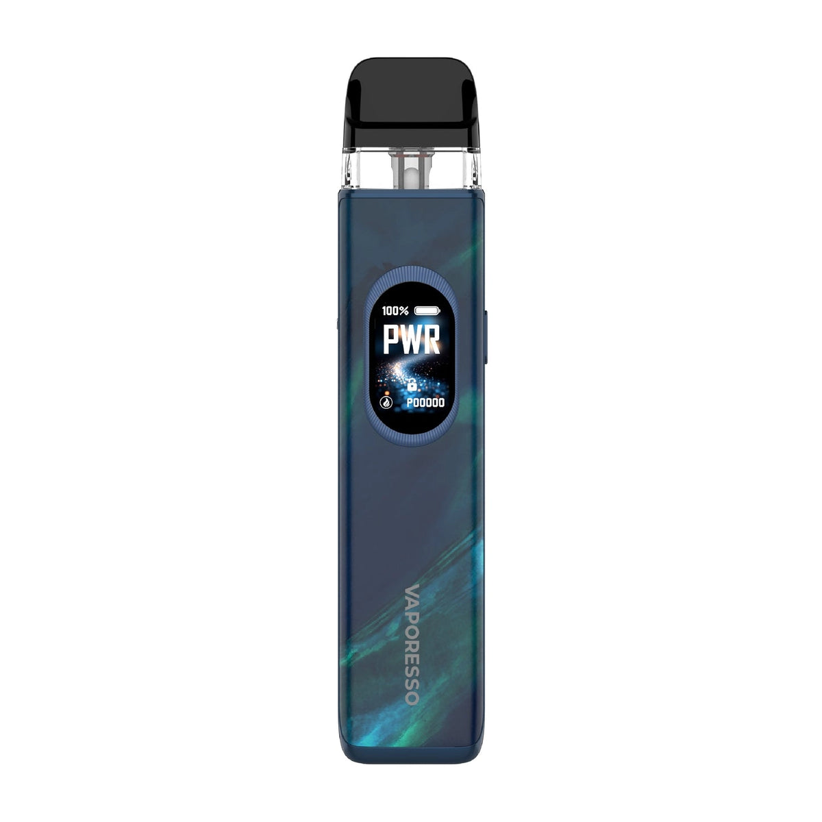 Vaporesso XROS 6 Pod Vape Kit in Aurora Blue – compact refillable pod system with 1800mAh battery and modern design for MTL and RDL vaping.