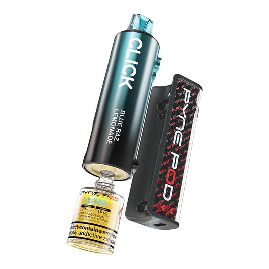 Pyne 50K Prefilled Pod in Blue Razz Lemonade flavor – sleek, high-capacity prefilled pod with up to 50,000 puffs.