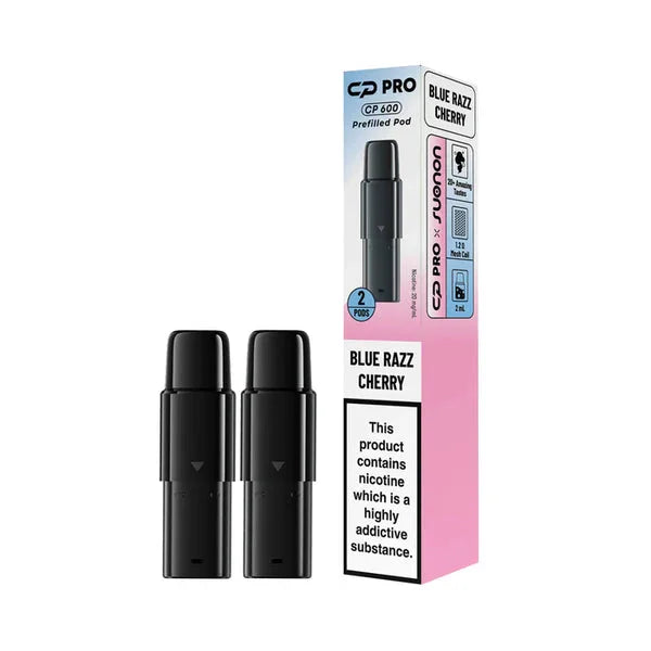 Blue Razz Cherry Suonon CP Pro 600 Prefilled Pods providing rich flavour and smooth vaping