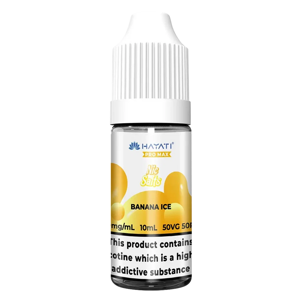 Hayati Pro Max Nic Salt Vape E-Liquid 10ml in Blue Razz Lemonade Flavor, offering a smooth and satisfying vaping experience with convenient 10ml bottle packaging.
