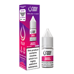 Load image into Gallery viewer, A bottle of Pukka Juice 5000+ Nic Salt E-Liquid in Berry Frenzy flavor, alongside its packaging which states the product contains nicotine. The packaging is purple with product information and branding.

