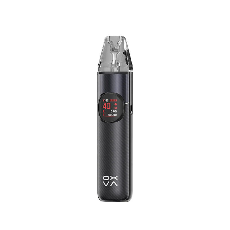 OXVA Nexlim 2 Pod Vape Kit in Black Warrior Color with 2000mAh battery, 40W adjustable output, dual mesh pods, 0.85-inch colour screen, and USB-C fast charging available at Ecosmok.