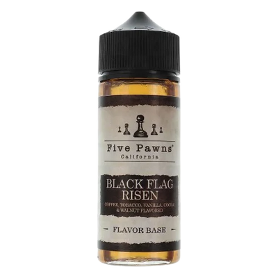 Five Pawns 100ml E-Liquid Black Risen Flag – premium handcrafted vape juice with complex flavors and smooth 50/50 VG PG blend
