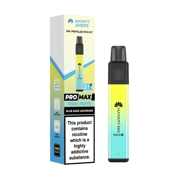 Blue Razz Lemonade Hayati Pro Max S1 Prefilled Pod Kit designed for convenient vaping and long-lasting performance