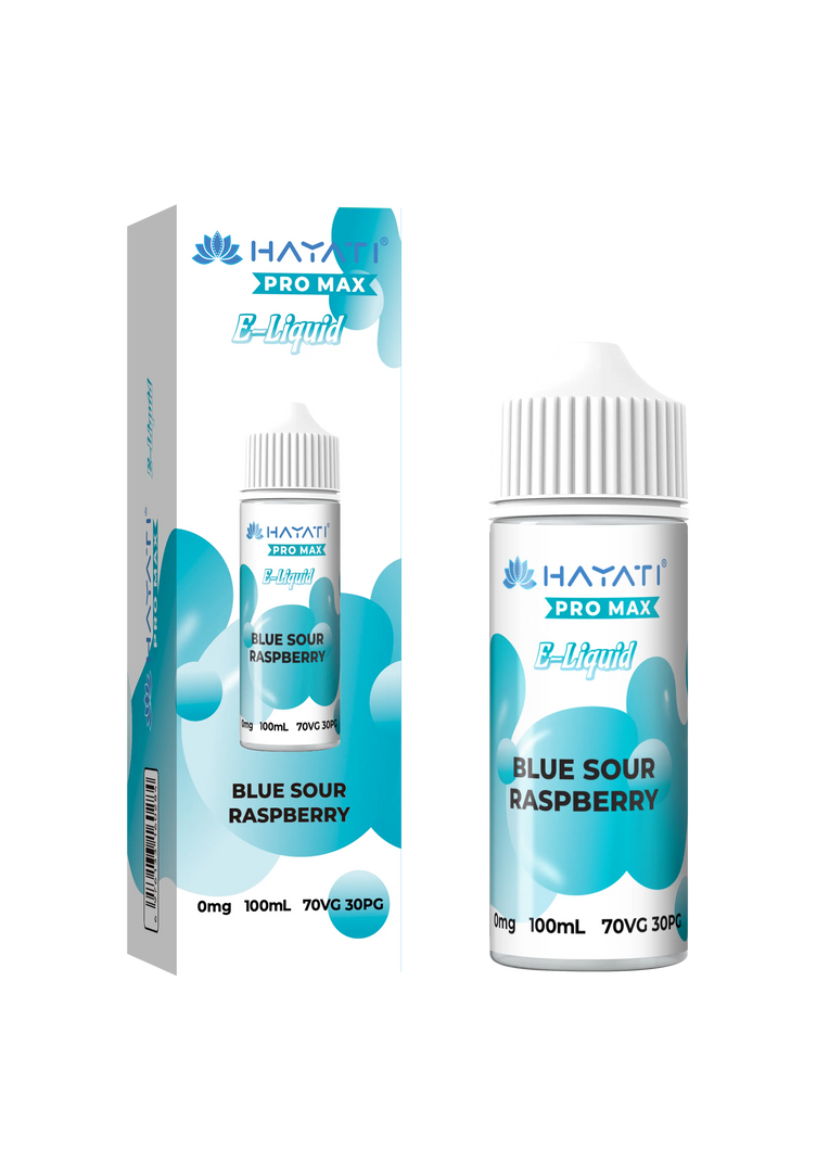 Blueberry Sour Raspberry Hayati Pro Max E-Liquid 100ml – no nicotine vape juice with rich flavor and smooth 70/30 VG PG blend