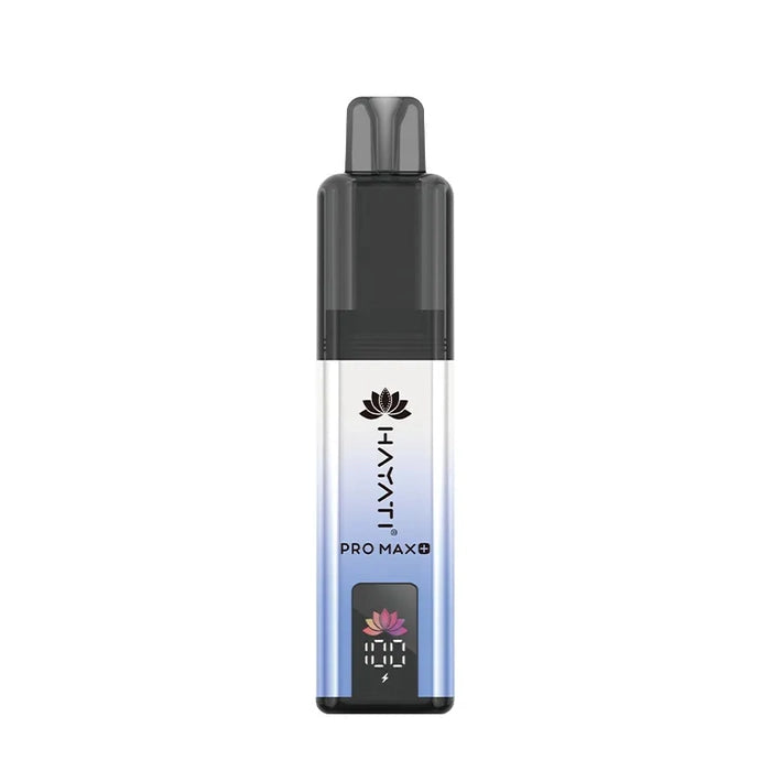 Hayati Pro Max 6000+ Prefilled Pod Kit in Blue Fusion Flavor, featuring a convenient prefilled pod design and up to 6000 puffs for a satisfying vaping experience.