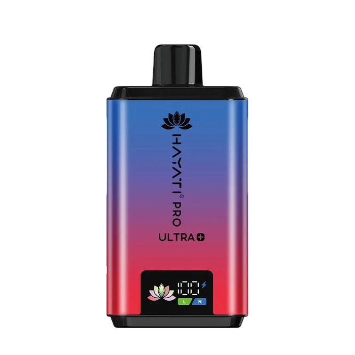 Hayati Pro Ultra Plus 25000 Prefilled Pod Kit in Blue Razz Cherry Blue Razz GB flavor – high-capacity vape device with up to 25,000 puffs.