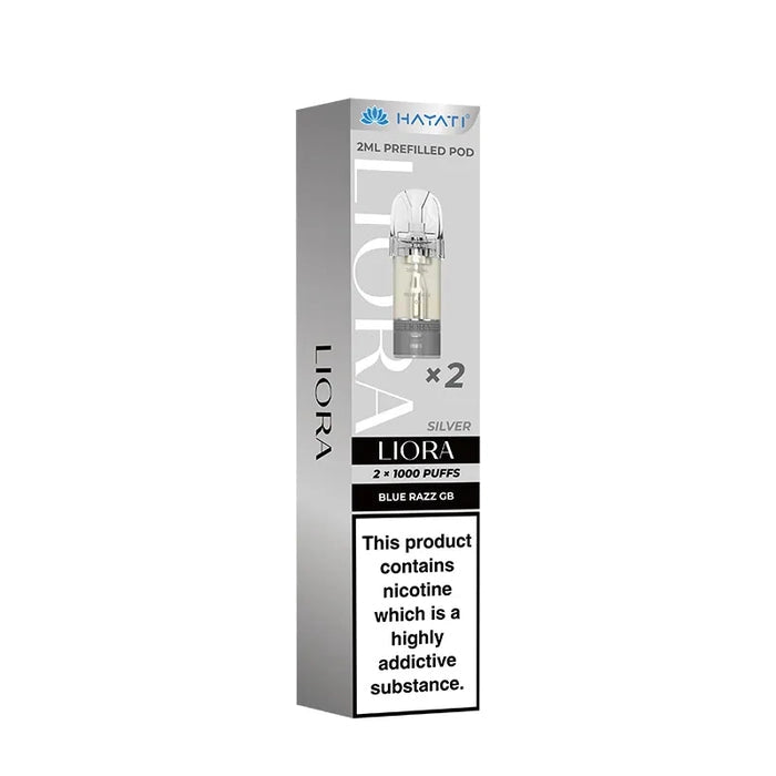 Experience smooth, long-lasting flavor with the Hayati Liora Prefilled Pod in Blue Razz