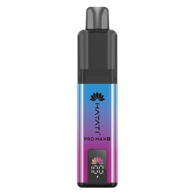 Hayati Pro Max 6000+ Prefilled Pod Kit in Blue Razz GB Flavor, featuring a convenient prefilled pod design and up to 6000 puffs for a satisfying vaping experience.