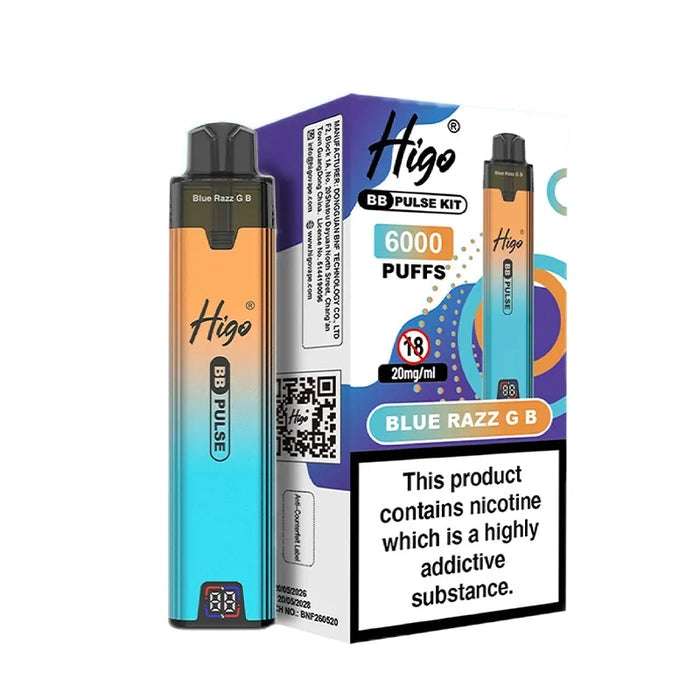 Higo BB Pulse 6000 Blue Razz GB Prefilled Pod Kit