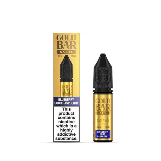 Gold Bar Blueberry Sour Raspberry Nic Salts E-Liquid 10ml Bottle – Premium Nicotine Salt for MTL Pod Vape Kits
