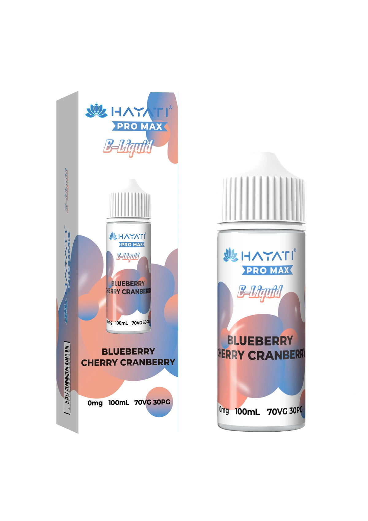 Blueberry Cherry Cranberry Hayati Pro Max E-Liquid 100ml – no nicotine vape juice with rich flavor and smooth 70/30 VG PG blend