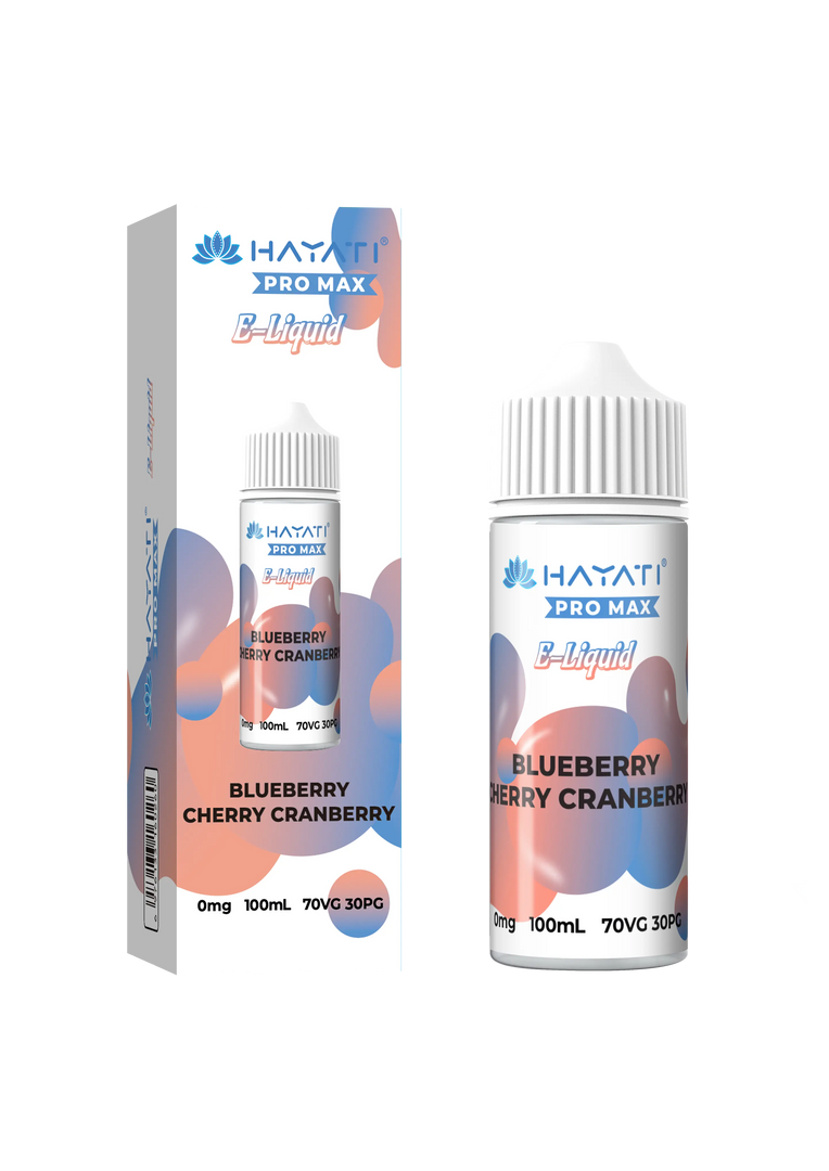 Blueberry Cherry Cranberry Hayati Pro Max E-Liquid 100ml – no nicotine vape juice with rich flavor and smooth 70/30 VG PG blend