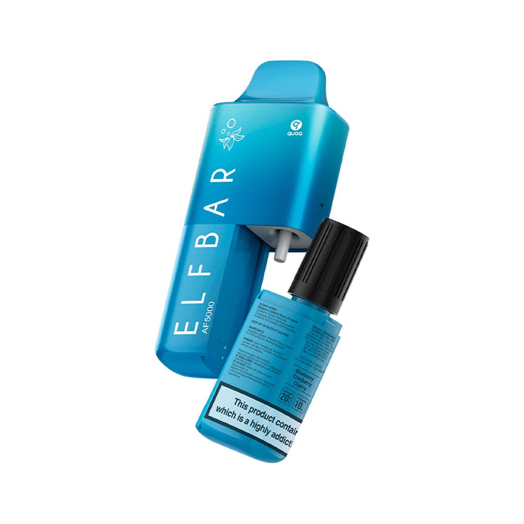 Elf Bar AF5000 Prefilled Pod in Blueberry Cherry Cranberry – compact and efficient pod vape delivering up to 5000 puffs.
