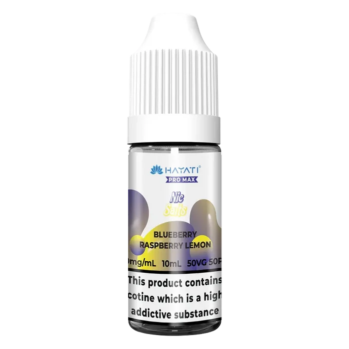 Hayati Pro Max Blueberry Raspberry Lemon Nic Salt vape juice, delivering smooth nicotine satisfaction and a refreshing vape experience.