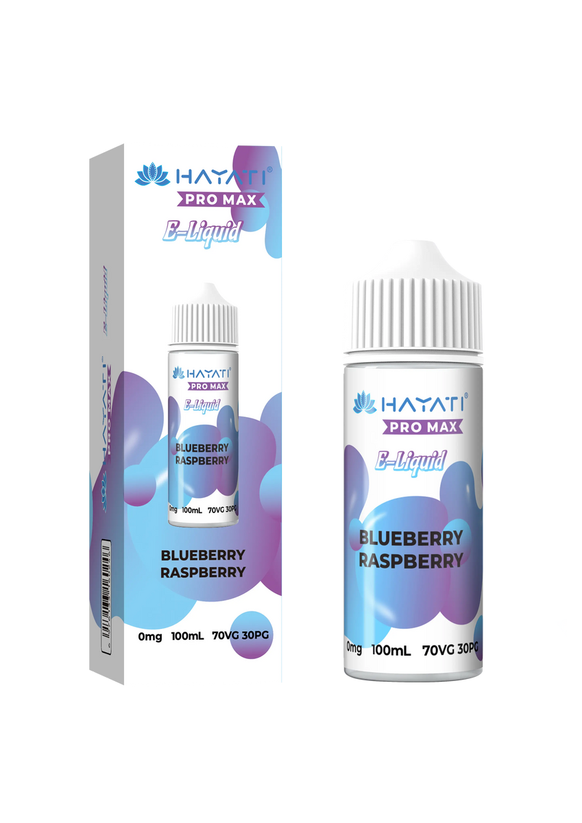 BLUEBERRY RASPBERRY HAYATI PRO MAX E-LIQUID 100ML NO NICOTINE – Eco ...