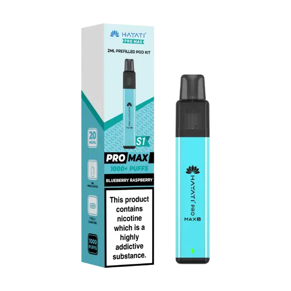 Blueberry Raspberry Hayati Pro Max S1 Prefilled Pod Kit designed for convenient vaping and long-lasting performance