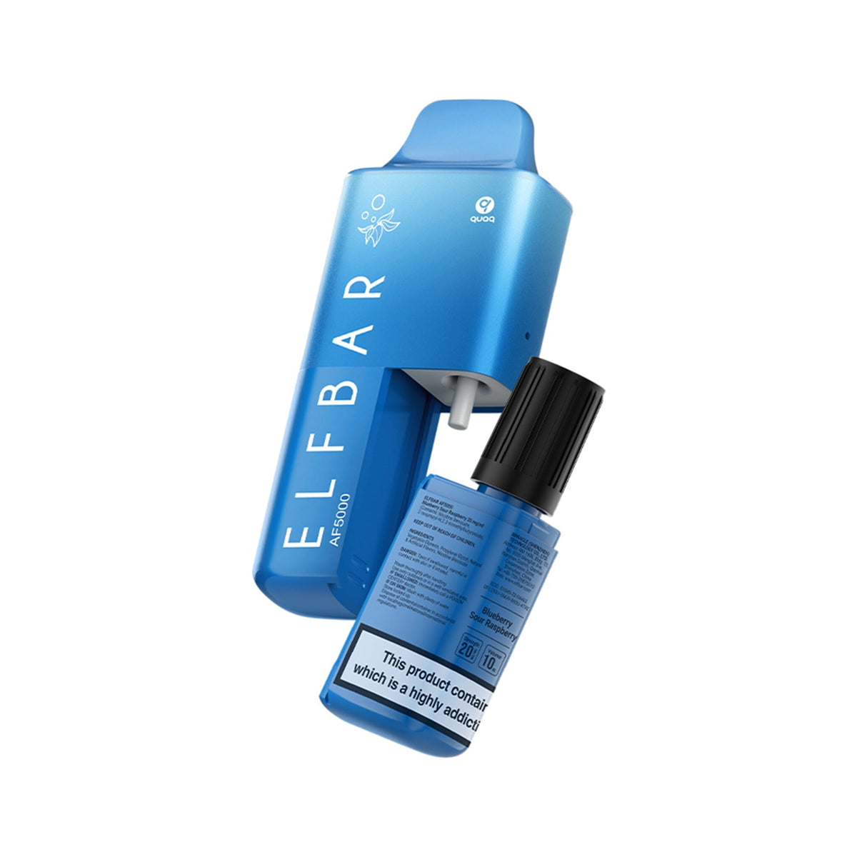 Elf Bar AF5000 Prefilled Pod in Blueberry Sour Raspberry – compact and efficient pod vape delivering up to 5000 puffs.